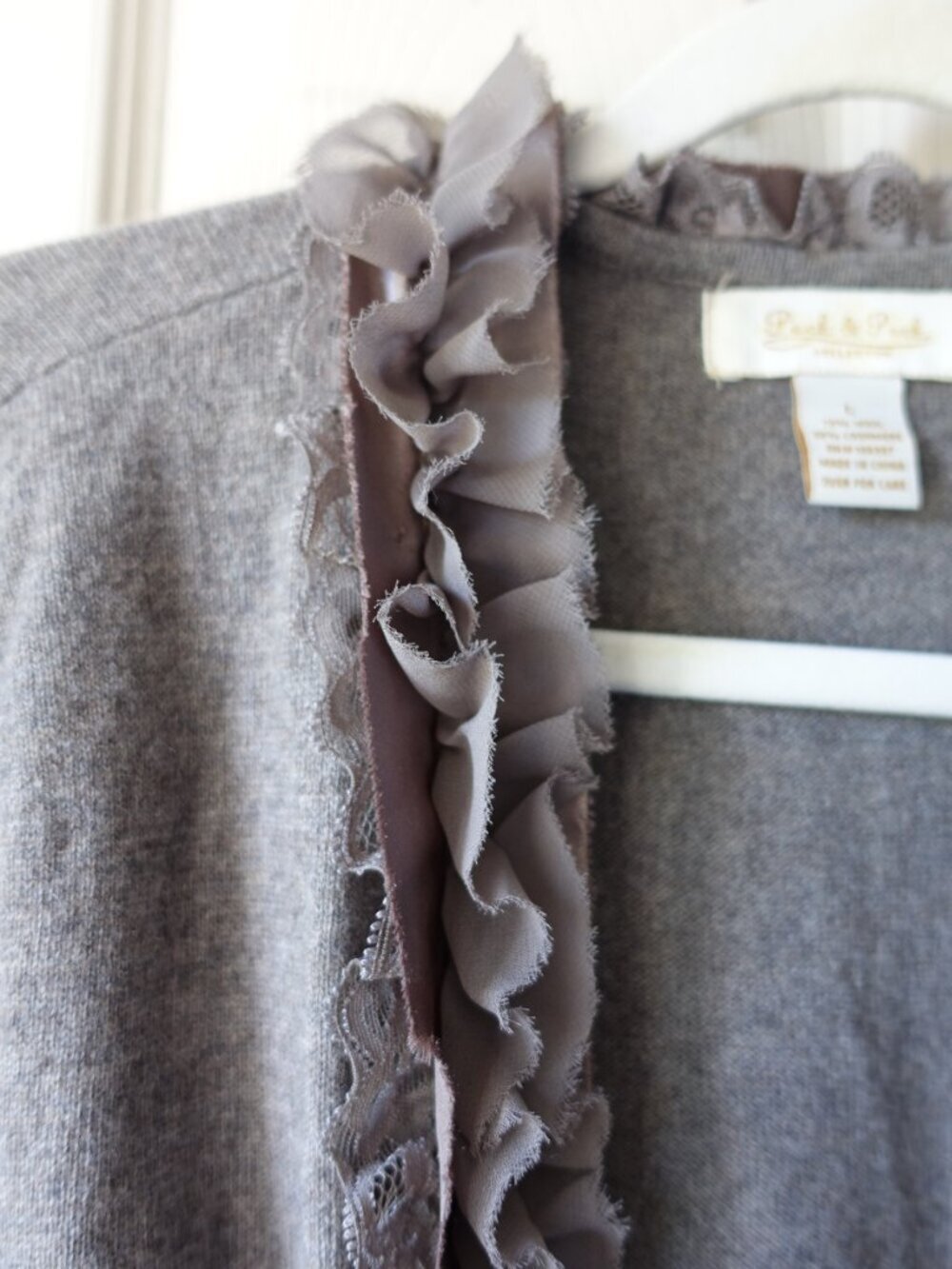 Peck & Peck  Ruffle-Trim Open Cardigan - Picture 8 of 9